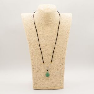 Cord Necklace Gemstone Pendant - Jade Turtle