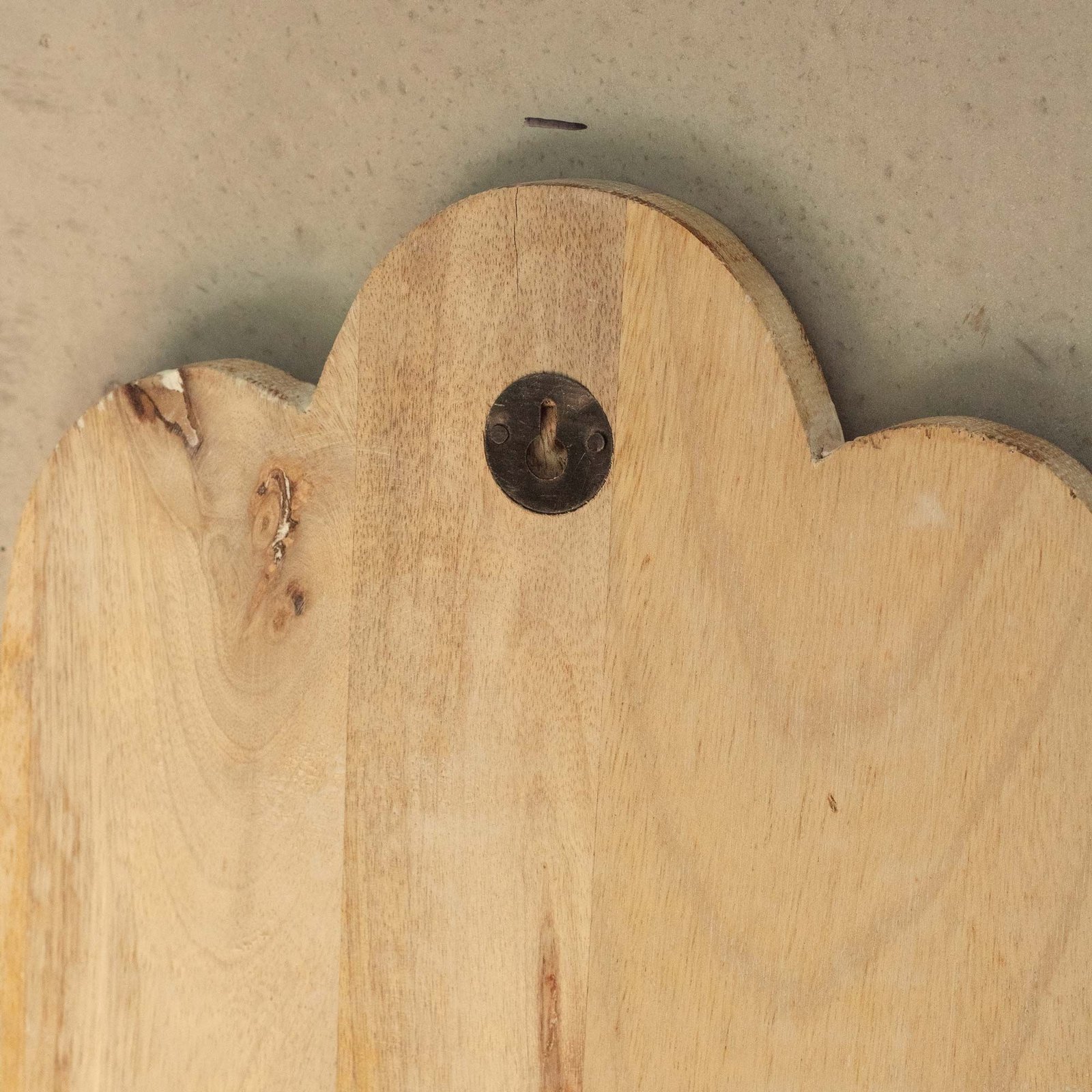 Mango Wood Hamsa Wall Plaque - Whitewash - Image 4