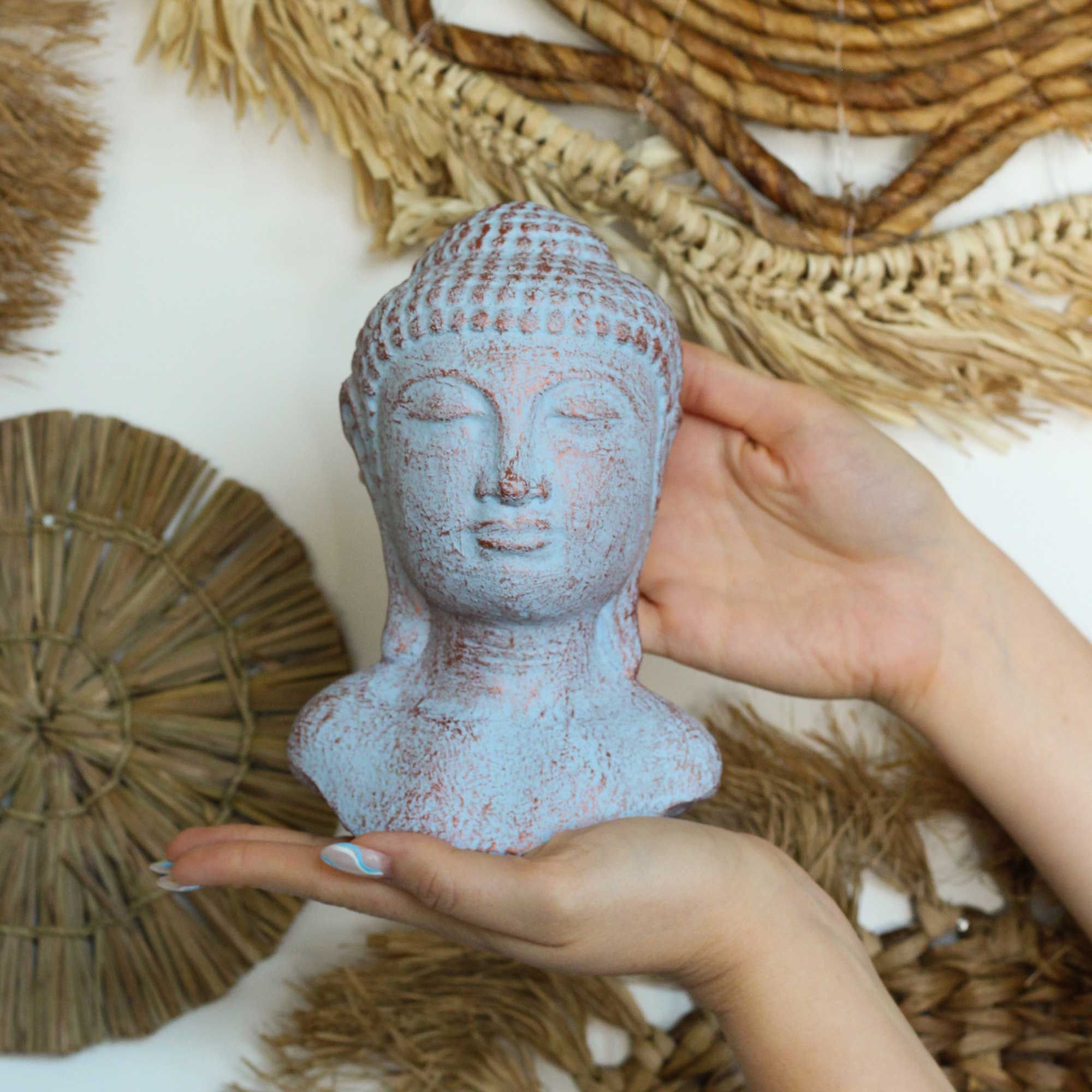 Tranquility Buddha Head - Blue Copper - Image 3
