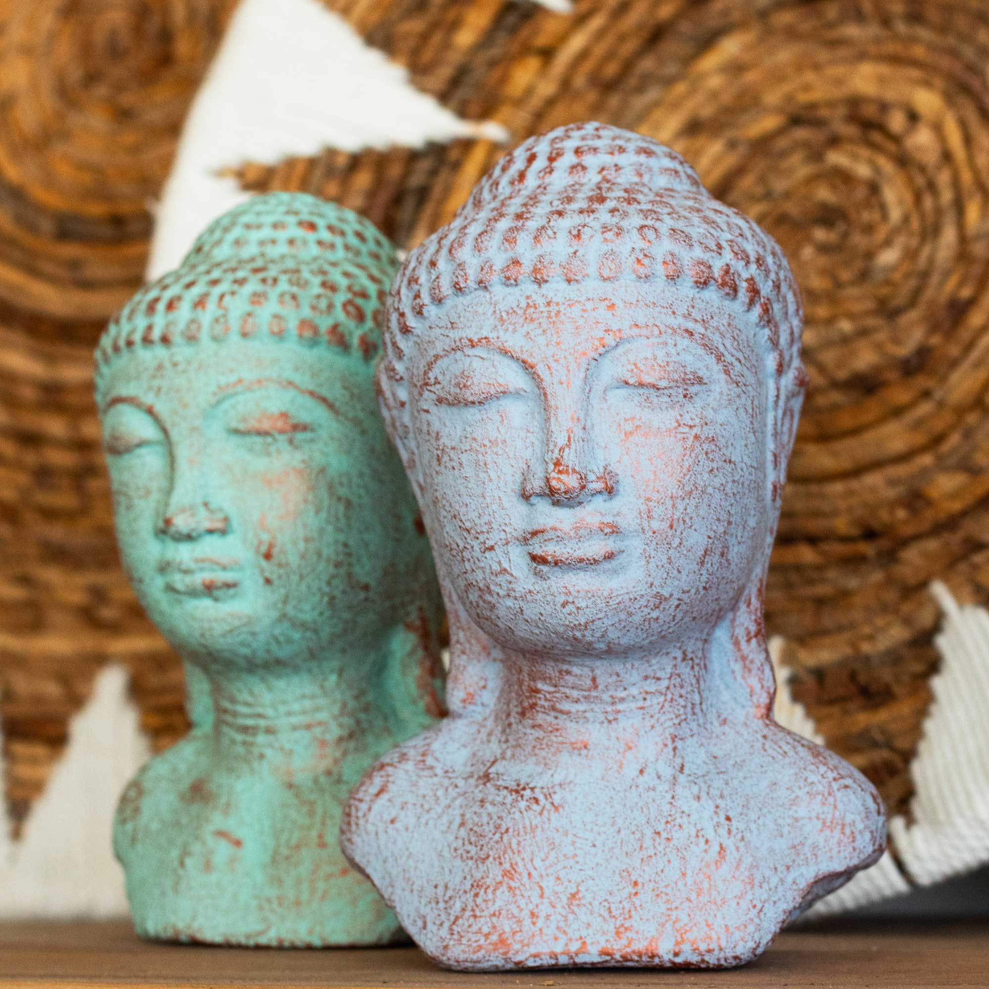 Tranquility Buddha Head - Blue Copper - Image 5